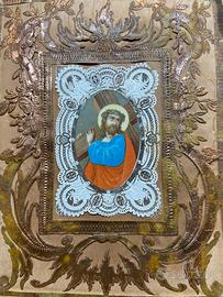 Icona con pizzo di carta