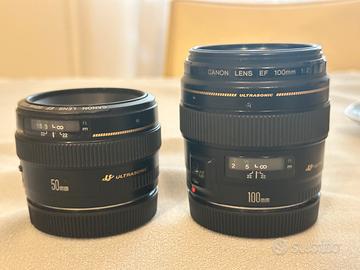 Canon 50mm 1.4   Canon 100mm f2.0