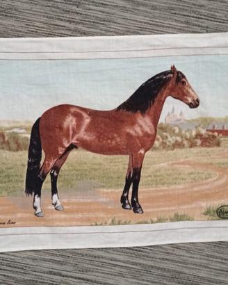 Canovaccio da cucina in lino con cavallo
