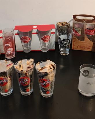 Lotto bicchieri coca cola da collezione