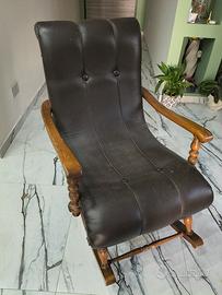sedia a dondolo vintage 