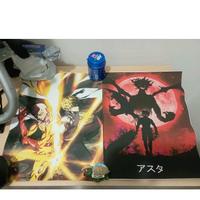 Poster Anime Manga Bleach Black Clover One punch