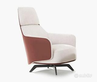 Poltrona Kaori lounge girevole Poliform