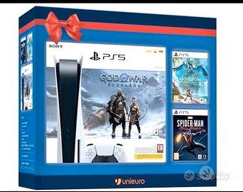 PlayStation 5 + God of War+ Spider-Man + Horizon F