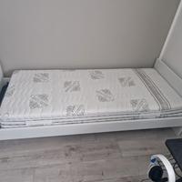 letto singolo rovere sbiancato + 2 rete e longoni