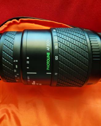 obiettivo photoline 70-300mm con attacco canon EF 