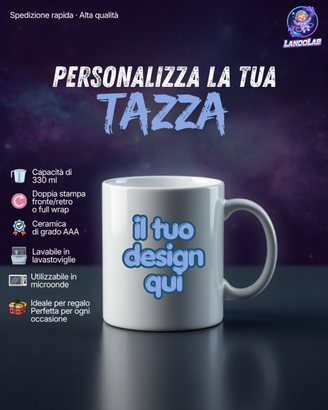 Tazza Personalizzate con Foto, Nomi, Loghi
