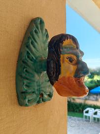 Collezione Testa murale ceramica vintage