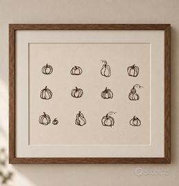 quadro zucche autunno