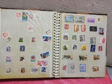 Collezione 400 francobolli mondo  + 2 Raccoglitori