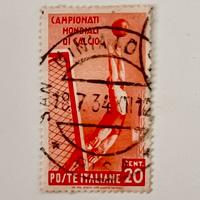 Francobollo Poste Italiane 20 cent. con timbro