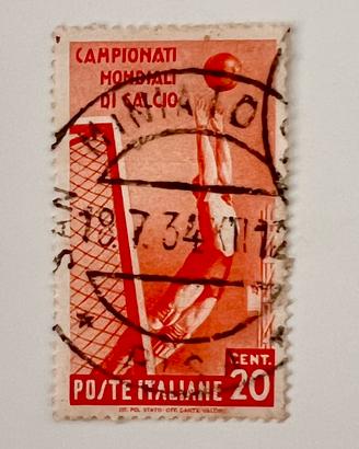 Francobollo Poste Italiane 20 cent. con timbro