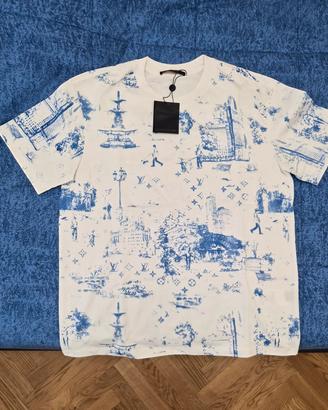 T-shirt in piquet cotone con stampa #ToileDeJouy