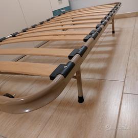 Rete con doghe + 2 materassi una piazza