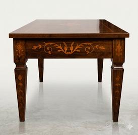 tavolino d'epoca intarsiato 