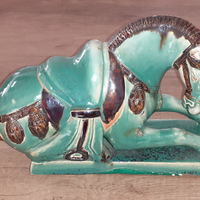 Scultura/statua cavallo ceramica orientale XX sec