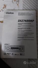 Manuale istruzione autoradio Clarion DXZ748RMP