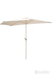 Ombrellone mezzaluna a muro con base GDLC