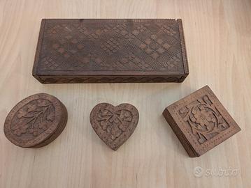 Scatole legno porta oggetti Arts & Crafts