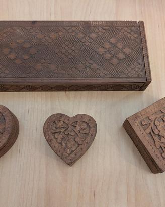 Scatole legno porta oggetti Arts & Crafts