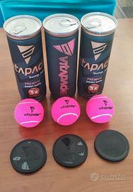 N.3 tubi palline padel fucsia Premium Vitapadel