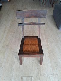 Sedie legno e bambu'