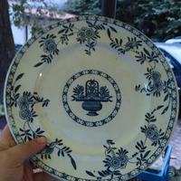 piatto bianco blu società ceramica Richard Delft