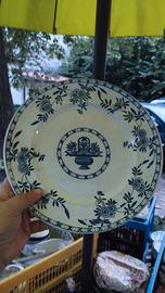 piatto bianco blu società ceramica Richard Delft