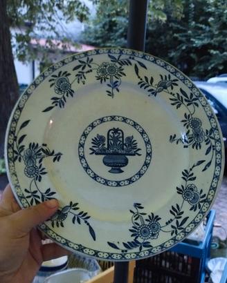 piatto bianco blu società ceramica Richard Delft