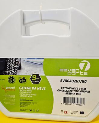 ❄️ Catene da neve 9 mm Seven Parts – Misura 80