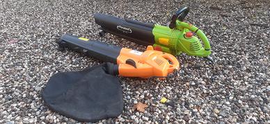 Coppia di soffiafoglie aspirafoglie elettrici 