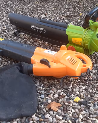 Coppia di soffiafoglie aspirafoglie elettrici 