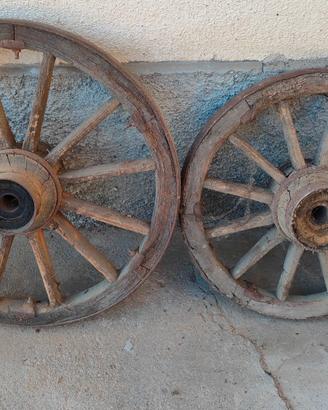 RUOTE ANTICHE VECCHIO CARRO AGRICOLO 
