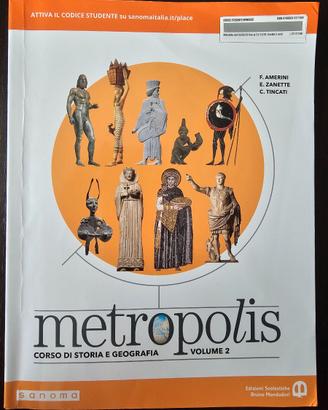 9788869103155 Metropolis Storia e geografia 2