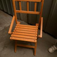 Sedia bambono legno pieghevole