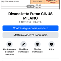 Futon divano trasformabile