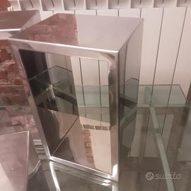 5 parallelepipedi acciaio pieno lucido