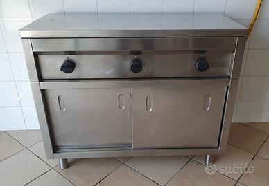 Fornellone professionale a gas, 3 fuochi 