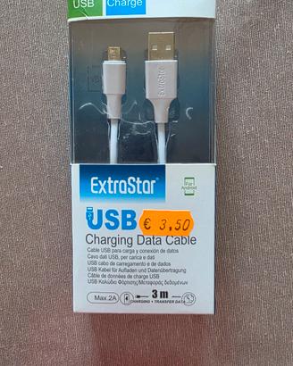 CAVO CHARGING DATA CABLE USB A USB MINI 2A MT. 3