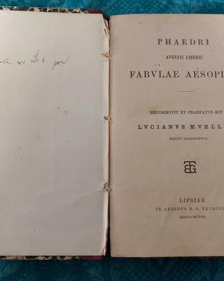 Raro volume 2 classici Latini  Uniti 1892-1898