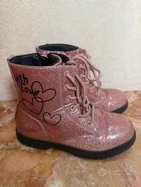 Stivaletti bambina 10 e Baci rosa glitter n. 33