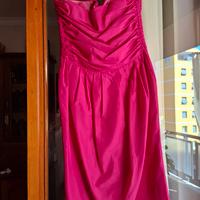 vestito da sera in seta fucsia tg 48