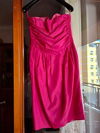 vestito da sera in seta fucsia tg 48