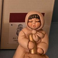Donna con polenta presepe Thun champagne
