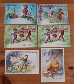 LOTTO 14 CARTOLINE AUGURI BUONA PASQUA VINTAGE