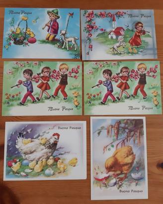 LOTTO 14 CARTOLINE AUGURI BUONA PASQUA VINTAGE