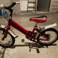 Bicicletta bambini 16” rosso/bianco
