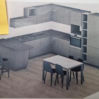 Cucina Arredissima moderna in finitura cemento