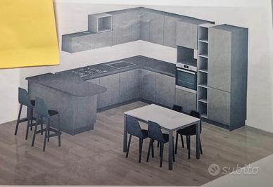 Cucina Arredissima moderna in finitura cemento