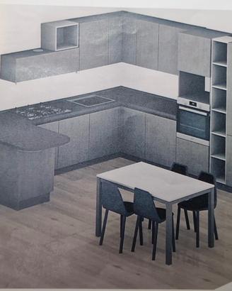 Cucina Arredissima moderna in finitura cemento